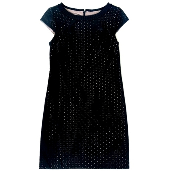 Ivy & Blu Women's Black Cut Out Vegan Leather Wiggle Shift Cap Sleeve Dress 4 - Picture 14 of 15